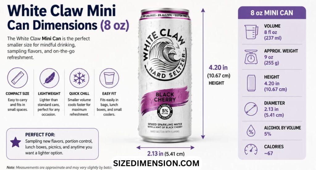 White Claw Can Dimensions: Size, Height (2026)