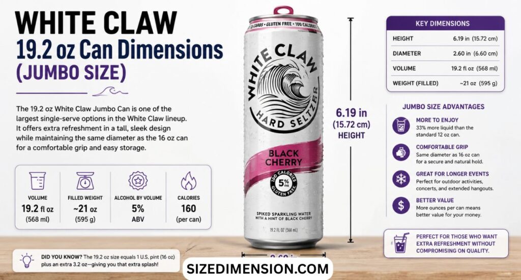 White Claw Can Dimensions: Size, Height (2026)