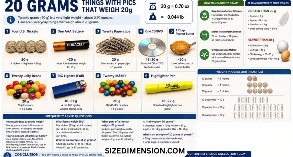 20 Grams- Things with Pic That Weigh 20g (2026)