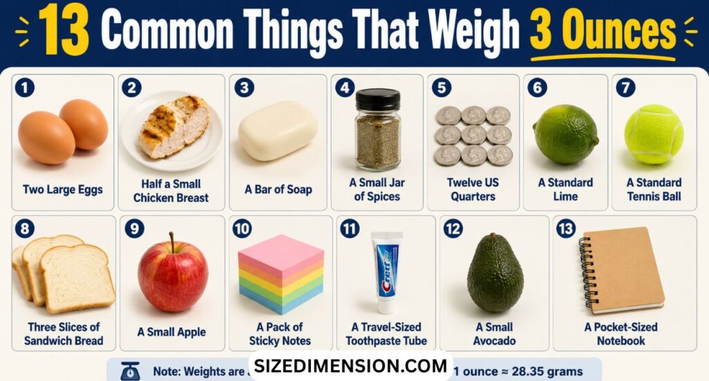 3 Ounces: 13 Common Things That Weigh 3 Ounces (With Pic)