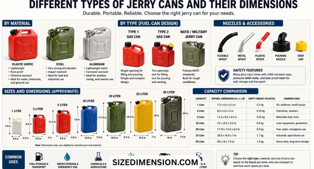 Jerry Can Dimensions: Size, Height (2026)