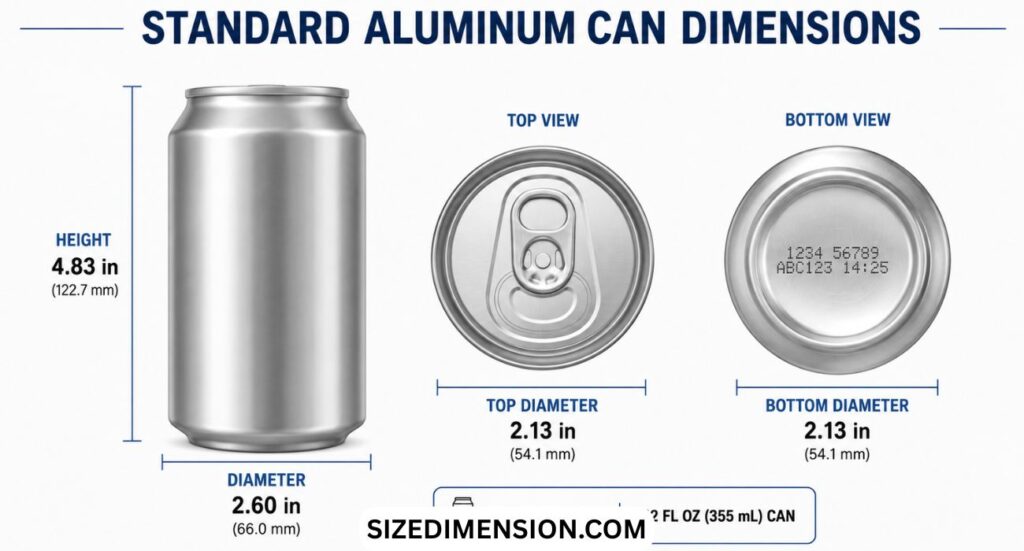 Aluminum Can Dimensions: Standard Sizes & Diameter (2026)