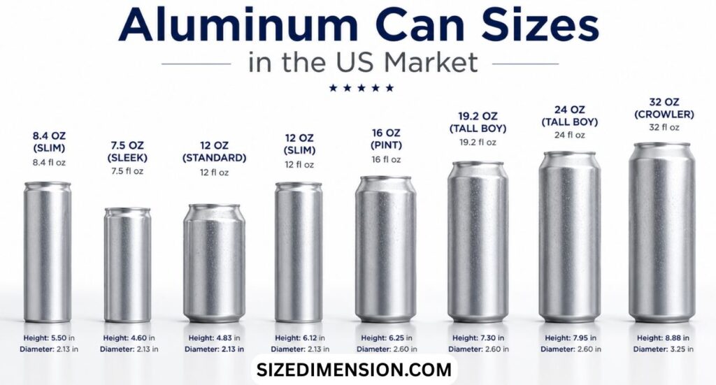 Aluminum Can Dimensions: Standard Sizes & Diameter (2026)
