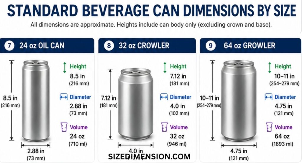 Beverage Can Dimensions: Size, Height