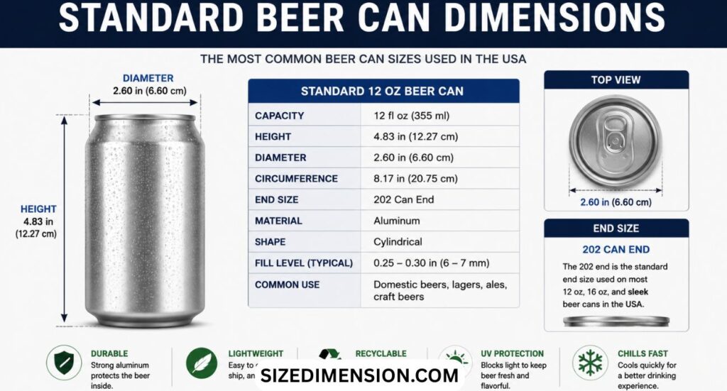 Beer Can Dimensions: Guide to Size, Height (2026)
