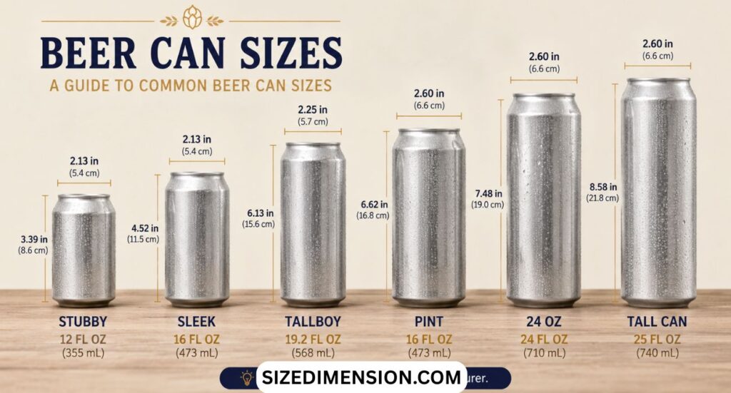 Beer Can Dimensions: Guide to Size, Height (2026)