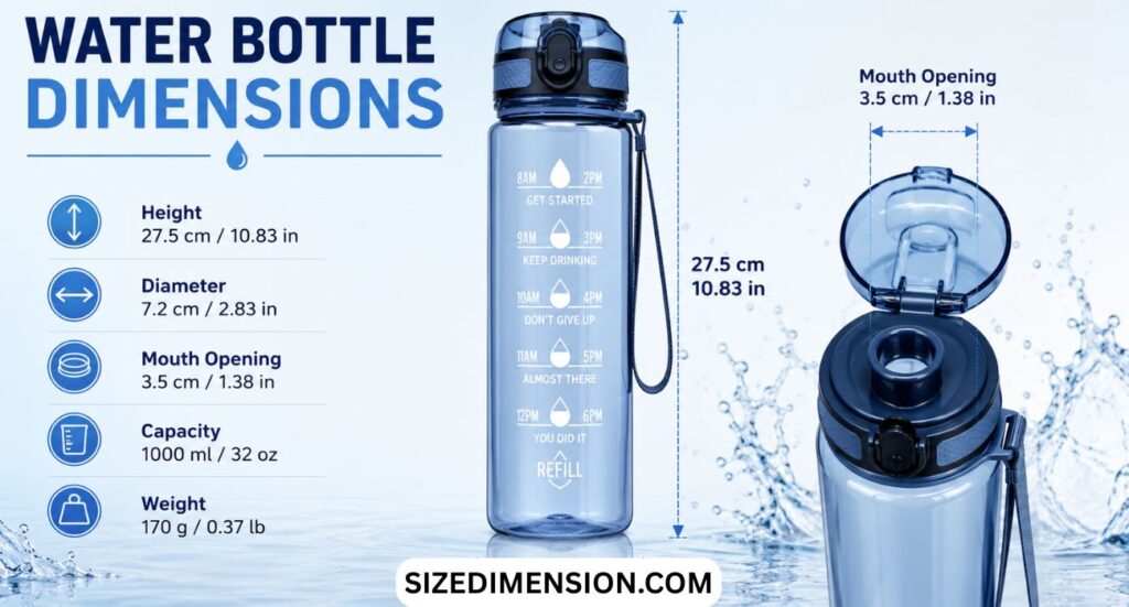 Water Bottle Dimensions: Size, Height, and Length