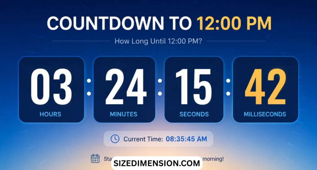 How Long Until 12:00 PM?