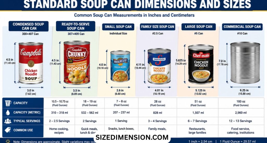 Soup Can Dimensions: Size, Height (2026)
