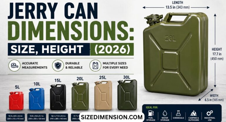 Jerry Can Dimensions: Size, Height (2026)