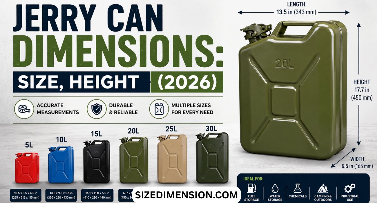 Jerry Can Dimensions: Size, Height (2026)