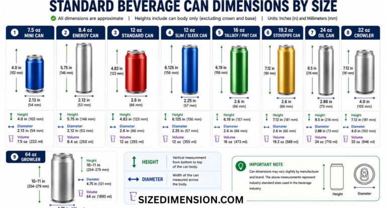 Beverage Can Dimensions: Size, Height