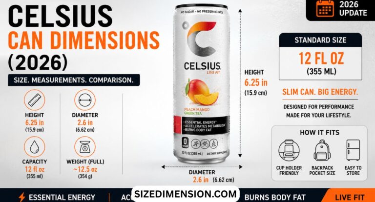 Celsius Can Dimensions (2026)