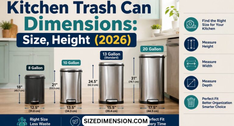 Kitchen Trash Can Dimensions: Size, Height (2026)