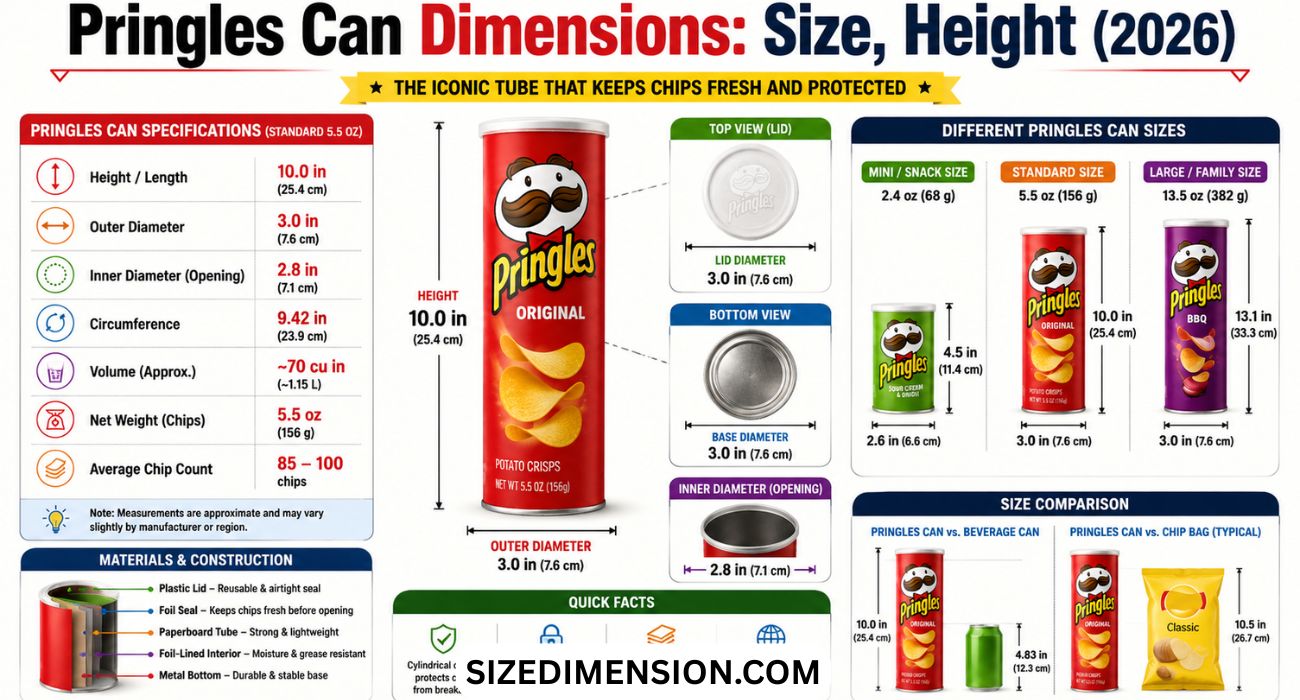 Pringles Can Dimensions: Size, Height (2026)