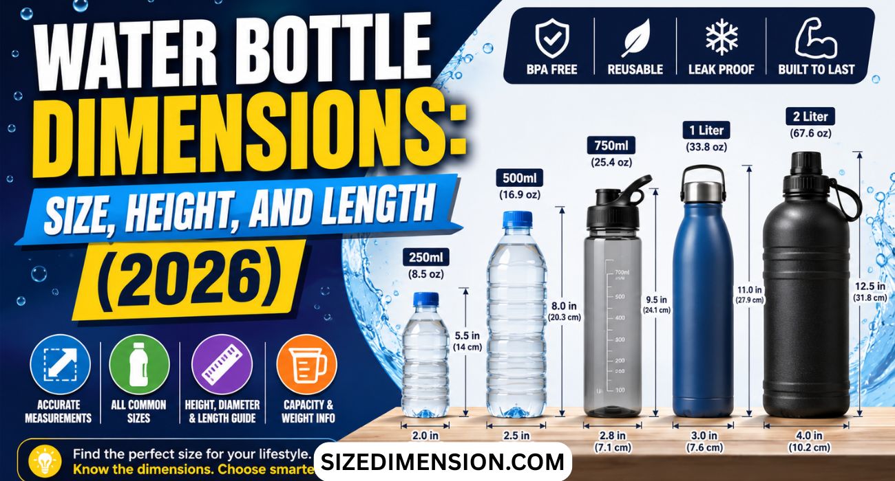 Water Bottle Dimensions: Size, Height, and Length